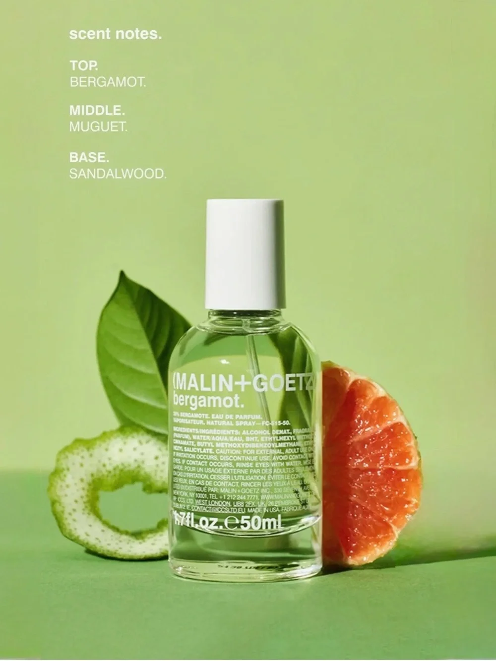 NEW MALIN+GOETZ Bergamot E P Full Size Fragrance Spray
